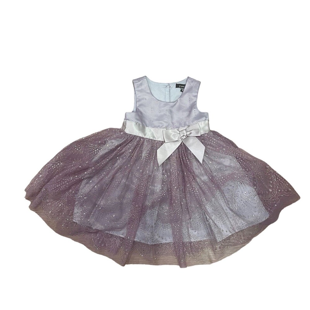 Zunie Toddler Girl Formal Fancy Purple Sparkly Tulle Dress 3T